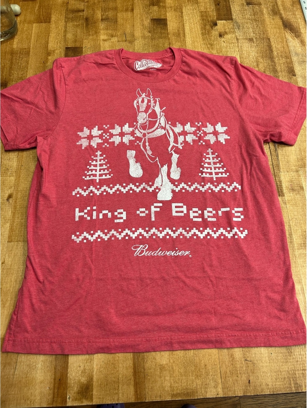 Old Navy Collectabilitees Budweiser King of Beers Red Graphic T-Shirt Size L